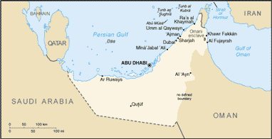 Map of UAE